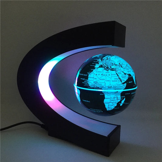 Levitating Globe Lamp – Floating World Map with LED Light