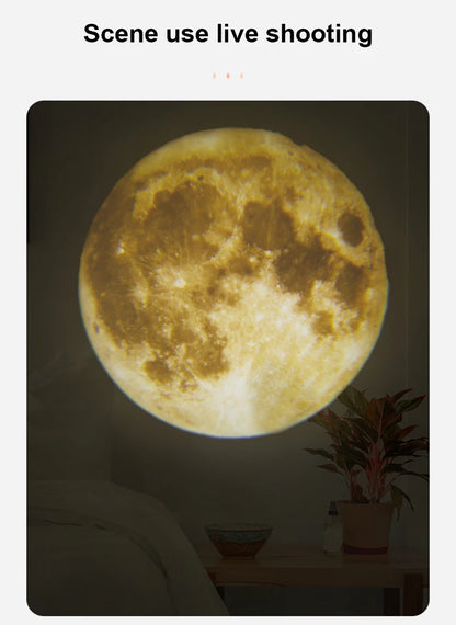 LED Moon Projector – USB Night Light for Bedroom Decor