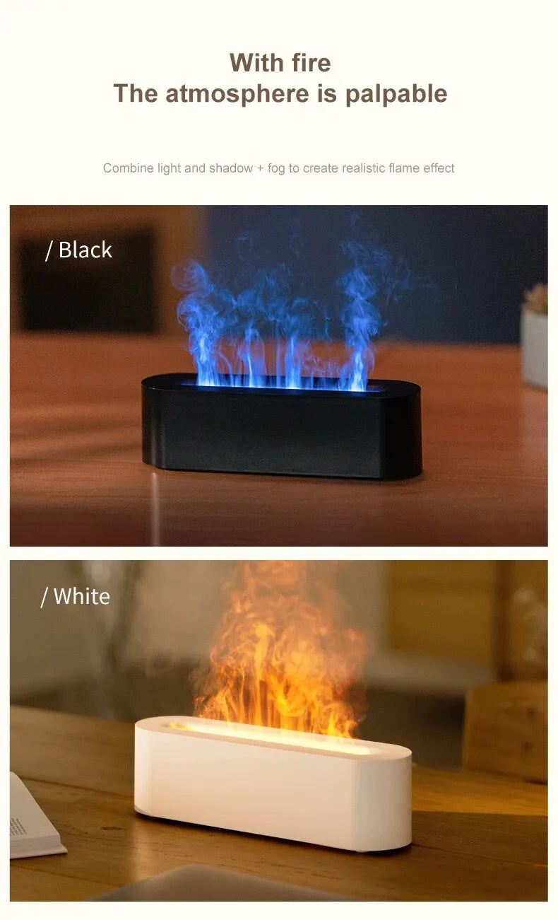 RGB Flame Diffuser – USB Humidifier with 7-Color Light