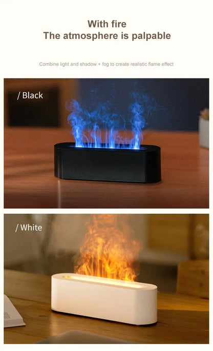 RGB Flame Diffuser – USB Humidifier with 7-Color Light