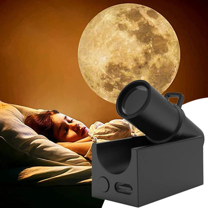 LED Moon Projector – USB Night Light for Bedroom Decor