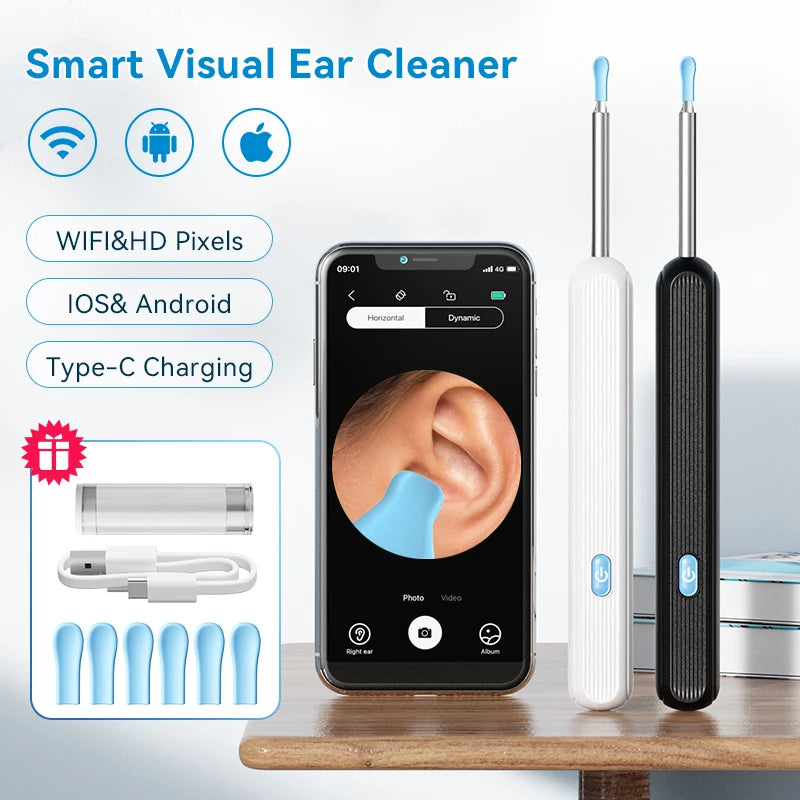 Ear Wax Cleaner with Camera - Safe LED Otoscope & Removal Tool