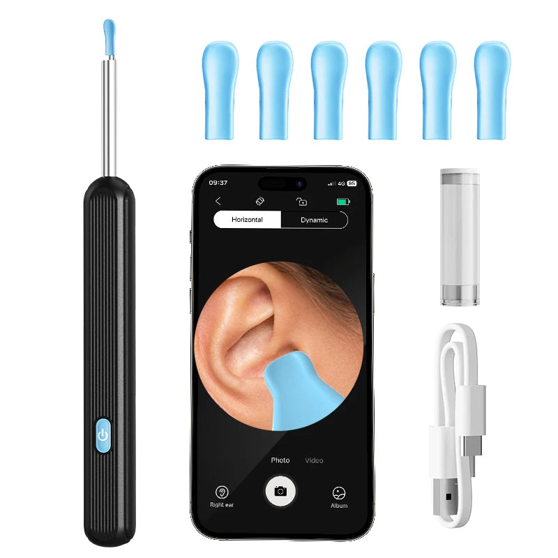 Ear Wax Cleaner with Camera - Safe LED Otoscope & Removal Tool