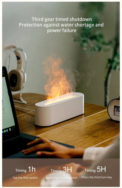 RGB Flame Diffuser – USB Humidifier with 7-Color Light