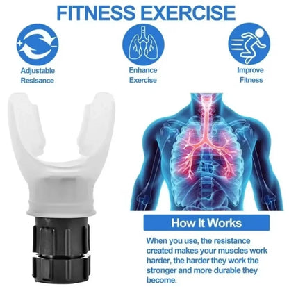 Portable Lung Exerciser - Adjustable Resistance for Breathing Fitness.