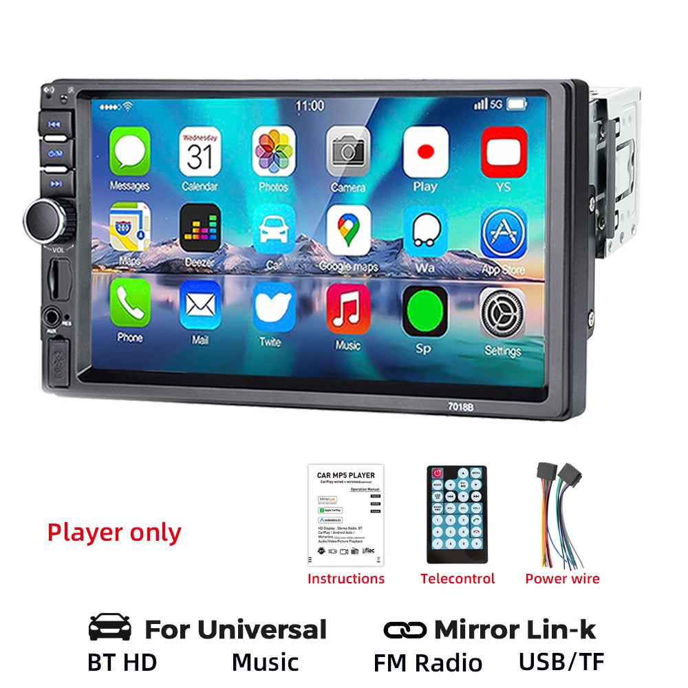 7" Touchscreen Car Stereo - Bluetooth, USB, Mirror Link Magic!