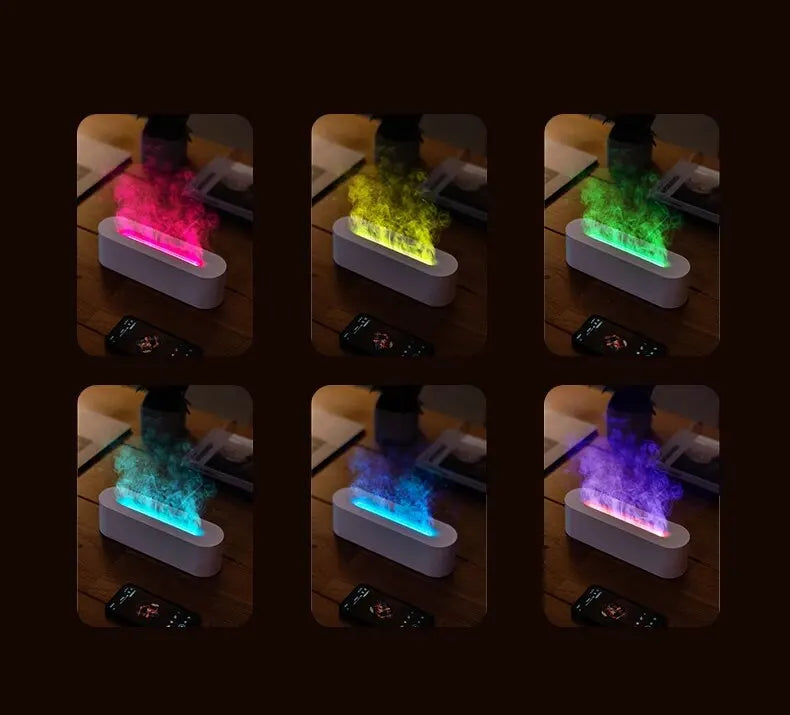 RGB Flame Diffuser – USB Humidifier with 7-Color Light