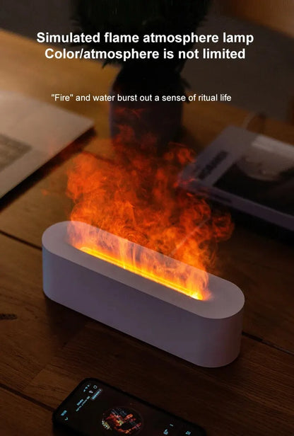 RGB Flame Diffuser – USB Humidifier with 7-Color Light