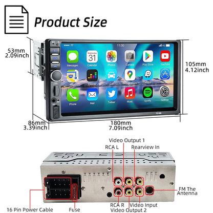 7" Touchscreen Car Stereo - Bluetooth, USB, Mirror Link Magic!