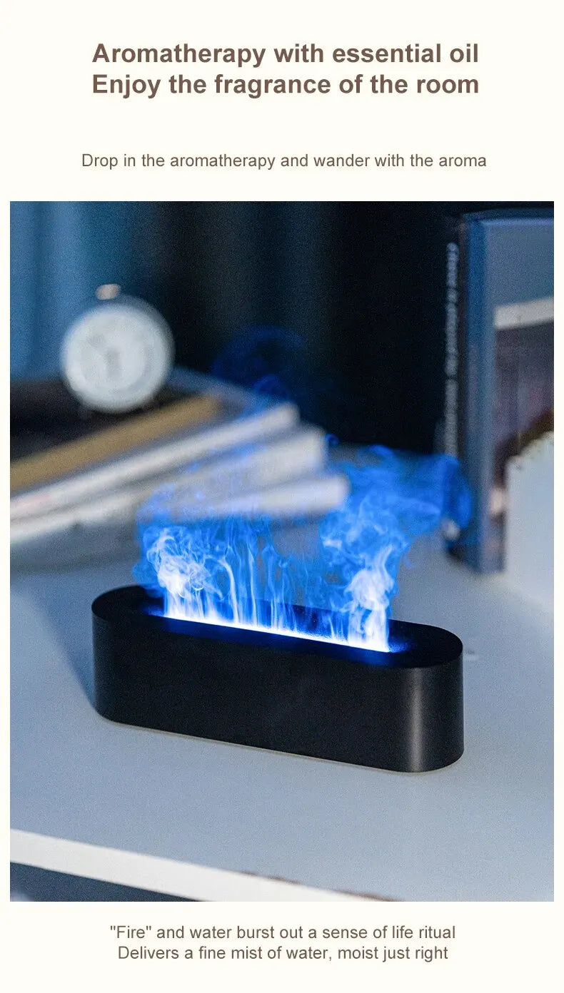 RGB Flame Diffuser – USB Humidifier with 7-Color Light