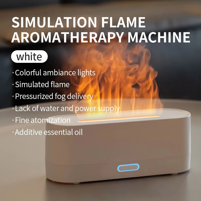 RGB Flame Diffuser – USB Humidifier with 7-Color Light