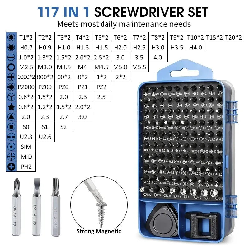 All in 1 precision screwdriver set with case