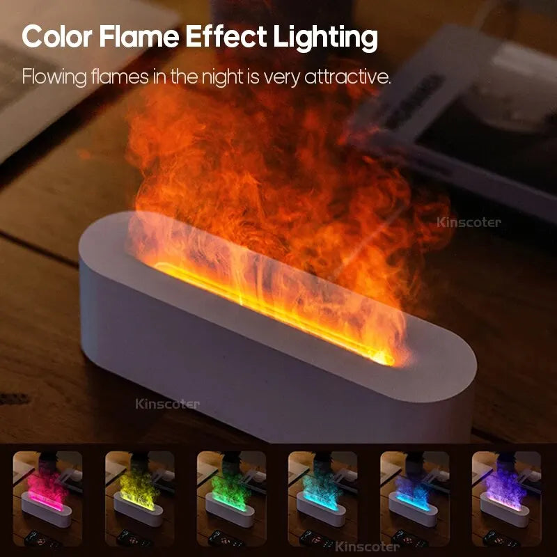 RGB Flame Diffuser – USB Humidifier with 7-Color Light