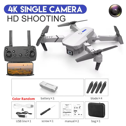 E88 Pro Drone – 4K Camera Foldable Quadcopter